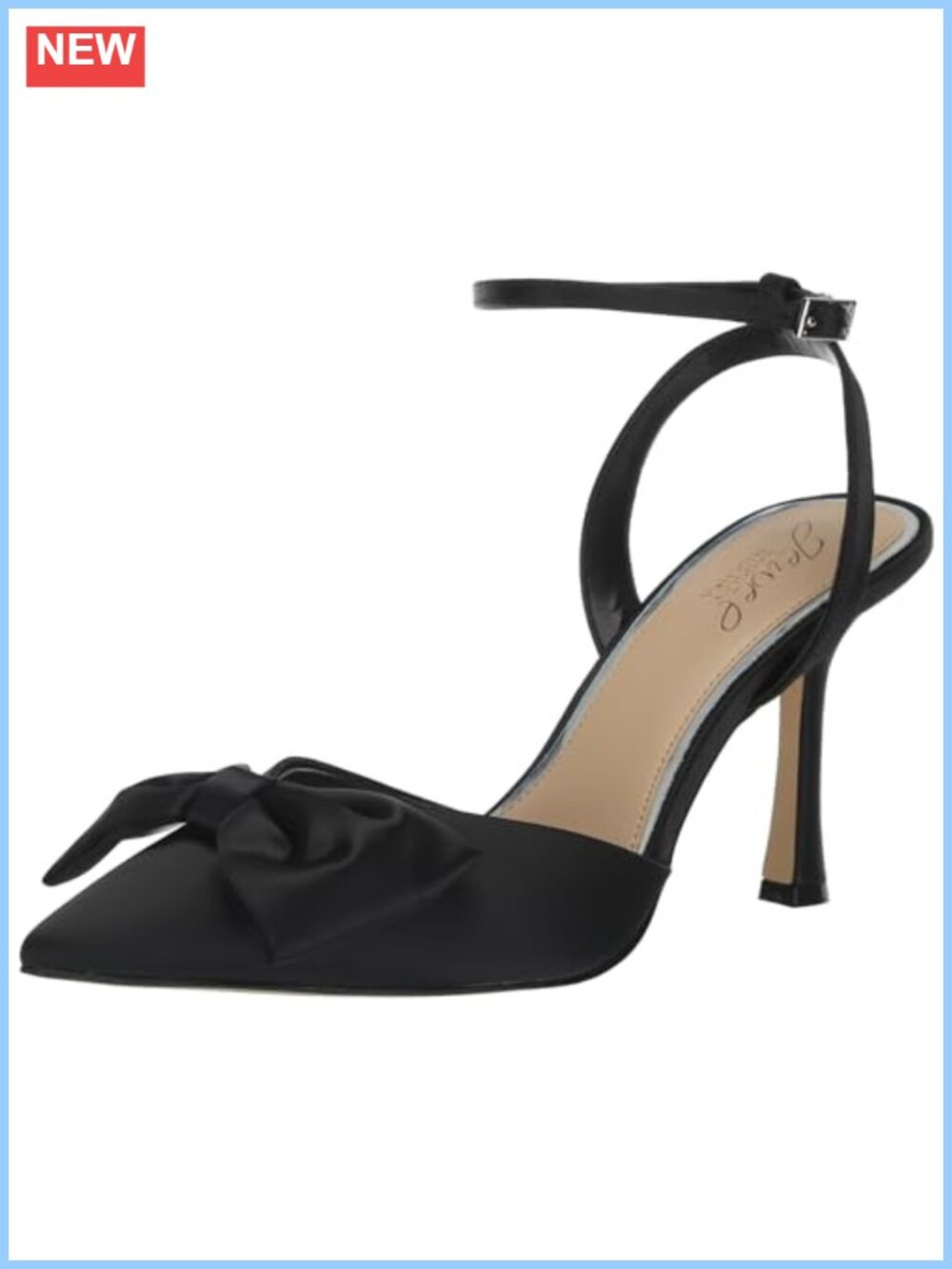 Yanna Satin Stiletto Heeled Sandals with Bow - Women's Dress Heels